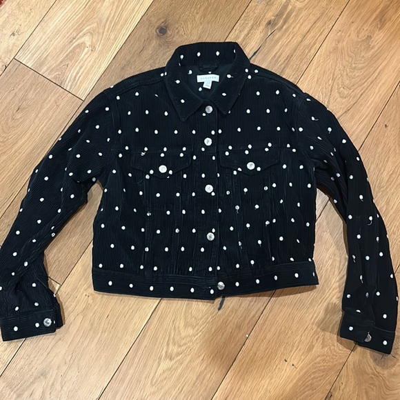 Topshop corduroy polka dot jacket - Picture 1 of 2